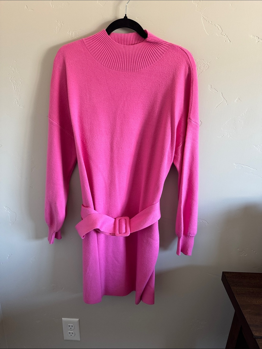 Pink mock neck sweater dress brand new tags